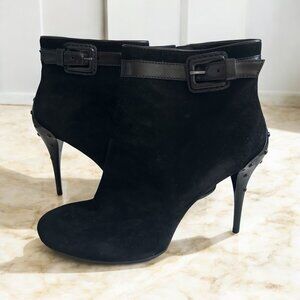 TOD'S Black Suede Buckle Driving Boots Size 10 / 40